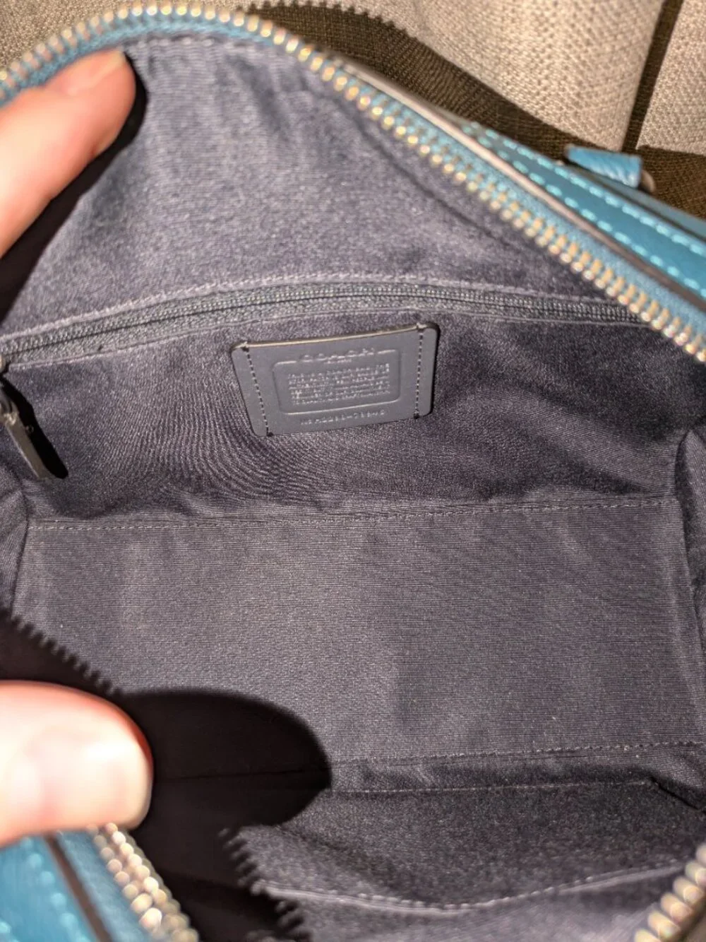 Coach Rowan Satchel Deep Turquoise LIKE NEW - Picture 10 of 12